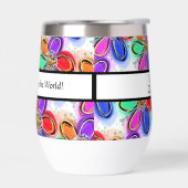 最高のアートカラフル花の愛の名前 (左面)