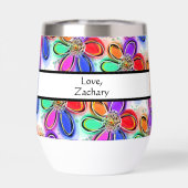 最高のアートカラフル花の愛の名前 (背面)