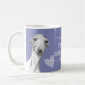 最高のイタリアンGreyhound Dog Mom Cute Iggyアおもしろいート コーヒーマグカップ (左)