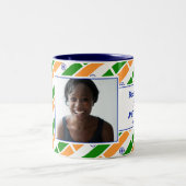最高のインディアンMOM写真パーソナライズされた ツートーンマグカップ (中央)