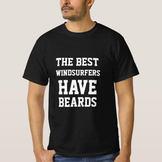 最高のウィンドサーファーはひげを生やしている Tシャツ (正面)