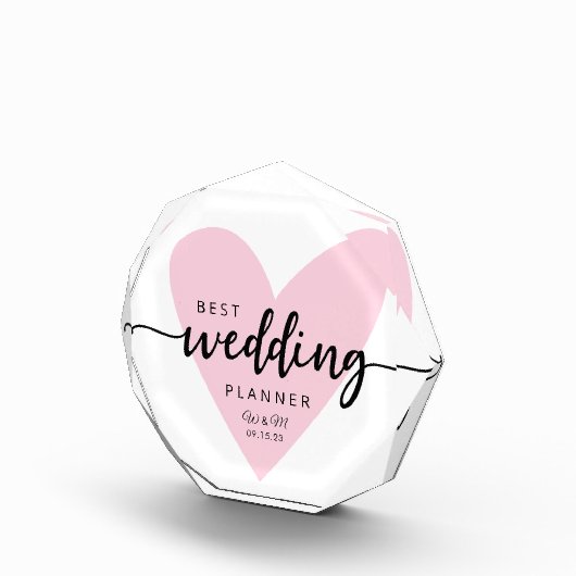 最高のウェディングプランナーピンクハート フォトブロック (右)