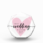 最高のウェディングプランナーピンクハート フォトブロック (正面)