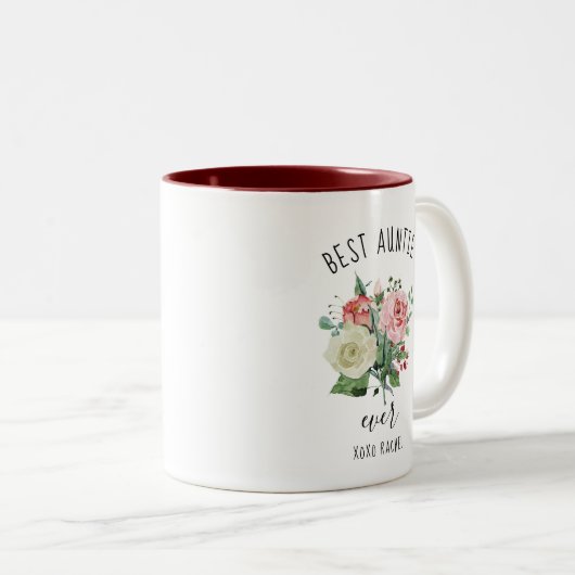 最高のウンティエバー水彩フローラカスタム ツートーンマグカップ (正面右)