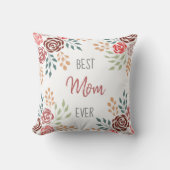 最高のエレガントお母さん常にフローラ母の日 クッション (正面)
