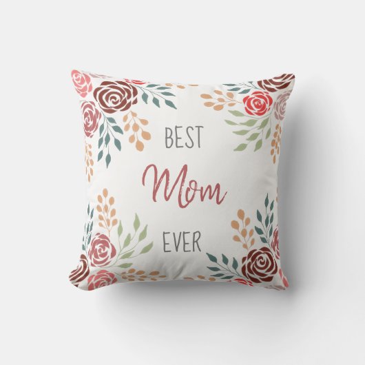 最高のエレガントお母さん常にフローラ母の日 クッション (正面)