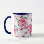 最高のエレガントモダンフローラ マグカップ (左)