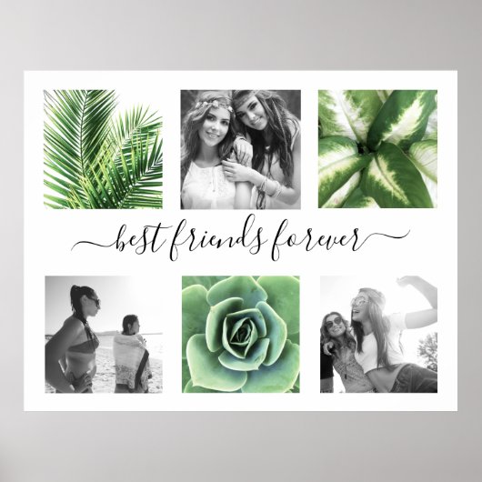 最高のエレガント友達forever 6 photo collage ポスター (正面)