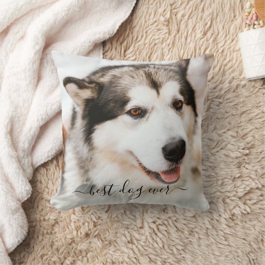 最高のエレガント犬の写真と引用文ペット記念碑 クッション (ブランケット)