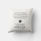 最高のエレガント犬の写真と引用文ペット記念碑 クッション (裏面)