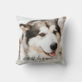最高のエレガント犬の写真と引用文ペット記念碑 クッション (正面)