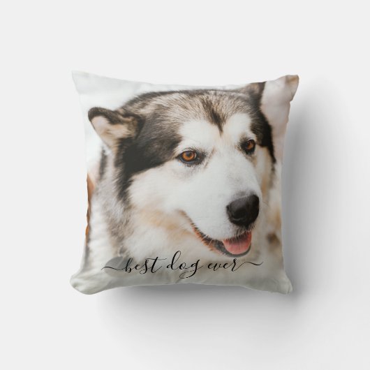 最高のエレガント犬の写真と引用文ペット記念碑 クッション (正面)