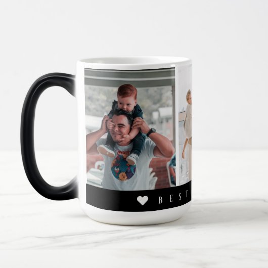 最高のエレガント3父の枚の黒 モーフィングマグカップ (左)