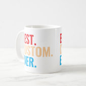 最高のカスタムカスタマイズヴィンテージレトロ文字 コーヒーマグカップ (正面左)