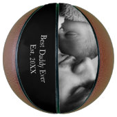 最高のカスタムパパの写真と名前家族の写真 バスケットボール (縦)