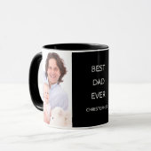 最高のカスタムパパエバー写真マグ マグカップ (正面左)