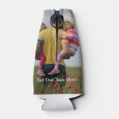 最高のカスタムパパツインズ写真父の日 ボトルクーラー (裏面)