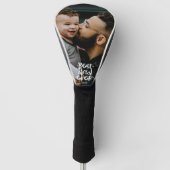 最高のカスタムパパフォトファザーズデイギフトネーム ゴルフヘッドカバー (正面)