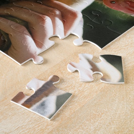 最高のカスタムパパ写真お父さんの日ギフトパズル ジグソーパズル (側面)