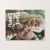 最高のカスタムパパ写真お父さんの日ギフトパズル ジグソーパズル (横)