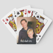 最高のカスタムパパ写真の白いスクリプト トランプ (裏面)