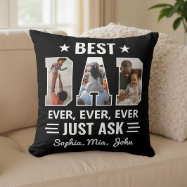 最高のカスタムパパ写真は子供の名頼前のみ クッション