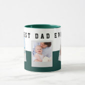 最高のカスタムパパ写真コラージュパパギフト マグカップ (中央)