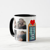最高のカスタムパパ写真ドアとハート版 マグカップ (正面左)