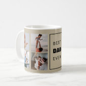最高のカスタムパパ写真パーソナライズされたコーヒーマグ コーヒーマグカップ (正面左)