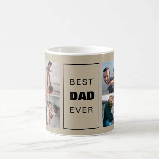 最高のカスタムパパ写真パーソナライズされたコーヒーマグ コーヒーマグカップ (中央)