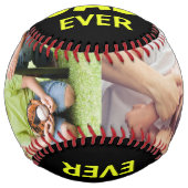 最高のカスタムパパ写真パーソナライズされた名Softb ソフトボール (正面)