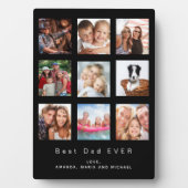最高のカスタムパパ写真家のコラージュファー・ブラック フォトプラーク (正面)