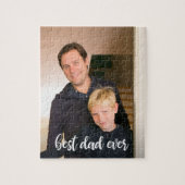 最高のカスタムパパ縦写真ホワイトスクリプト ジグソーパズル (縦)