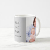 最高のカスタムパパ・エバー・フォト・ネーム・マグ コーヒーマグカップ (正面右)