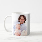 最高のカスタムパパ・エバー・フォト・ネーム・マグ コーヒーマグカップ (左)