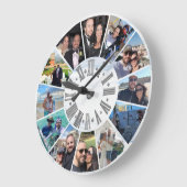 最高のカスタムパーソナライズされたフォトウォール時計 ラージ壁時計 (傾斜)