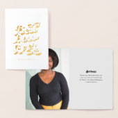 最高のカスタムボス写真金ゴールド 箔カード (ディスプレー)