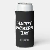 最高のカスタムミニマルパパお父さん日ギフト スリム缶クーラー (Seltzer裏面)