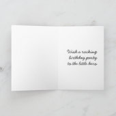 最高のカスタムモダン写真の誕生日カード カード (内部)