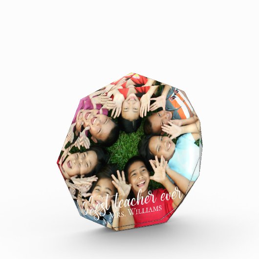 最高のカスタム先生が授業から贈る贈り物 フォトブロック (左)