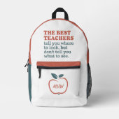 最高のカスタム先生 プリントバックパック (正面)