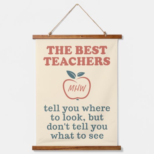 最高のカスタム先生 吊り下げ型タペストリー (正面)