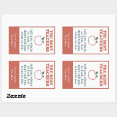 最高のカスタム先生 長方形シール (シート)