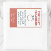 最高のカスタム先生 長方形シール (バッグ)