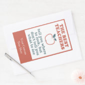 最高のカスタム先生 長方形シール (封筒)