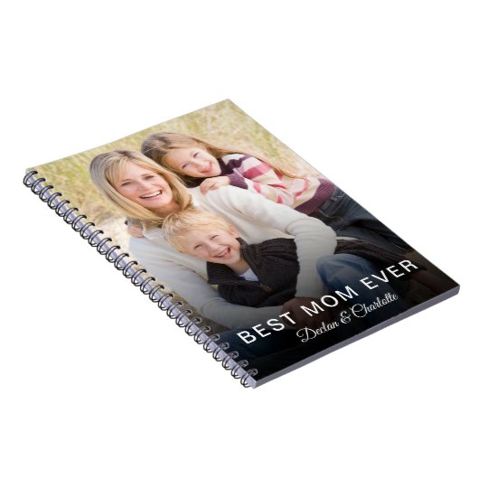 最高のカスタム母の写真パーソナライズされた名 ノートブック (右側)