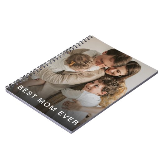 最高のカスタム母の写真パーソナライズされた名 ノートブック (左側)