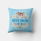 最高のカスタム母写真フローラ母の日の贈り物 クッション (裏面)