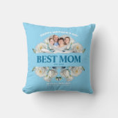 最高のカスタム母写真フローラ母の日の贈り物 クッション (正面)