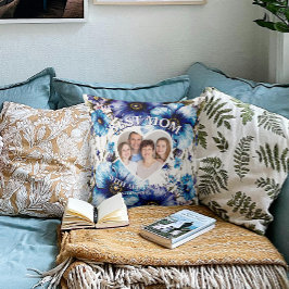 最高のカスタム母写真フローラ母の日の贈り物 クッション